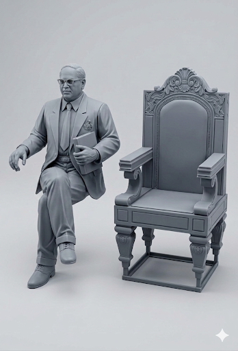 Bhim Rao Ambedkar With Chair 3D Model (5 Inch)
